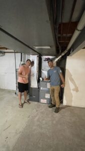 Completed Daikin high-efficiency furnace replacement by Metro HVAC in Camp Hill PA 17011