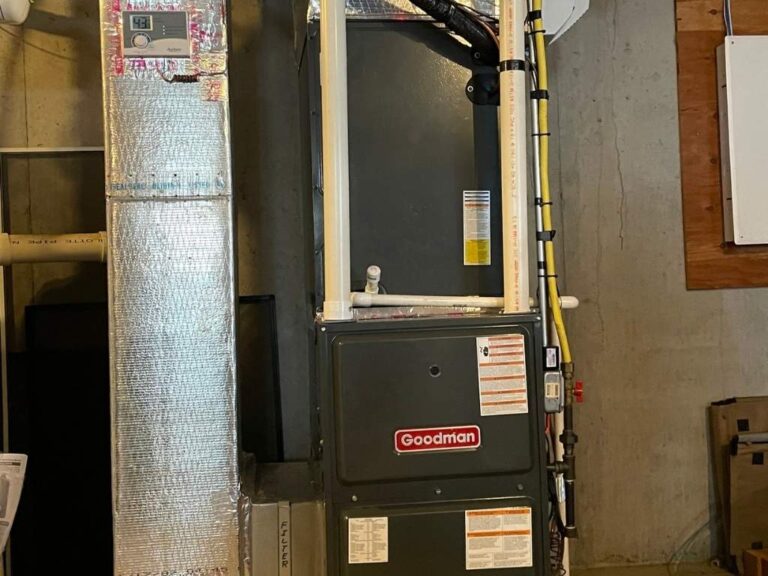 Furnace installation equipment used to explain heating replacement planning