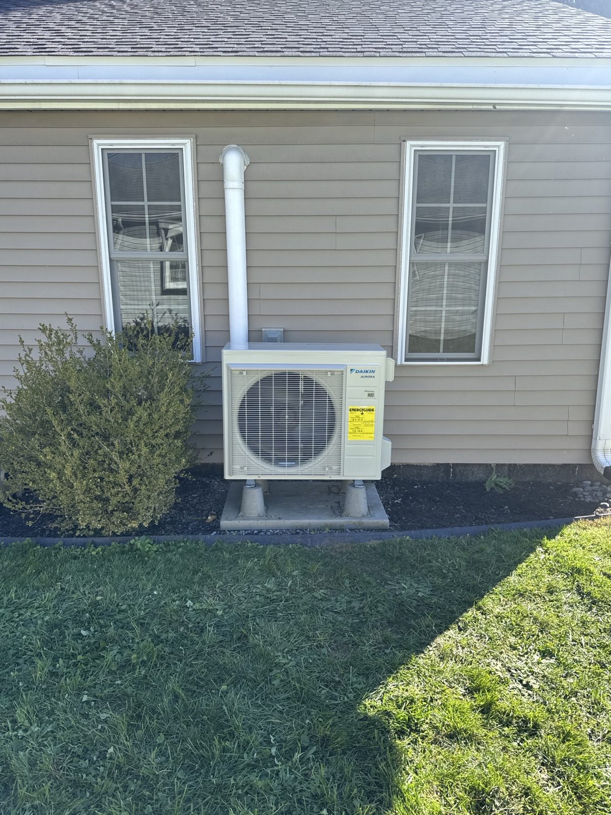 Daikin Aurora cold-climate heat pump installed by Metro HVAC in Camp Hill, PA