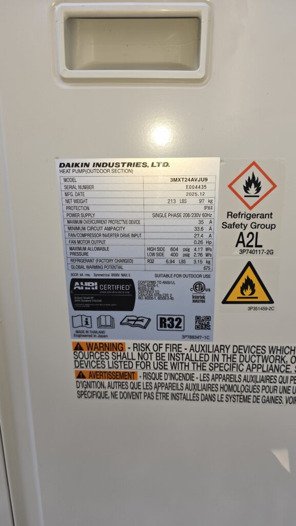 Finished Daikin Aurora 2-zone mini-split change-out, Camp Hill PA